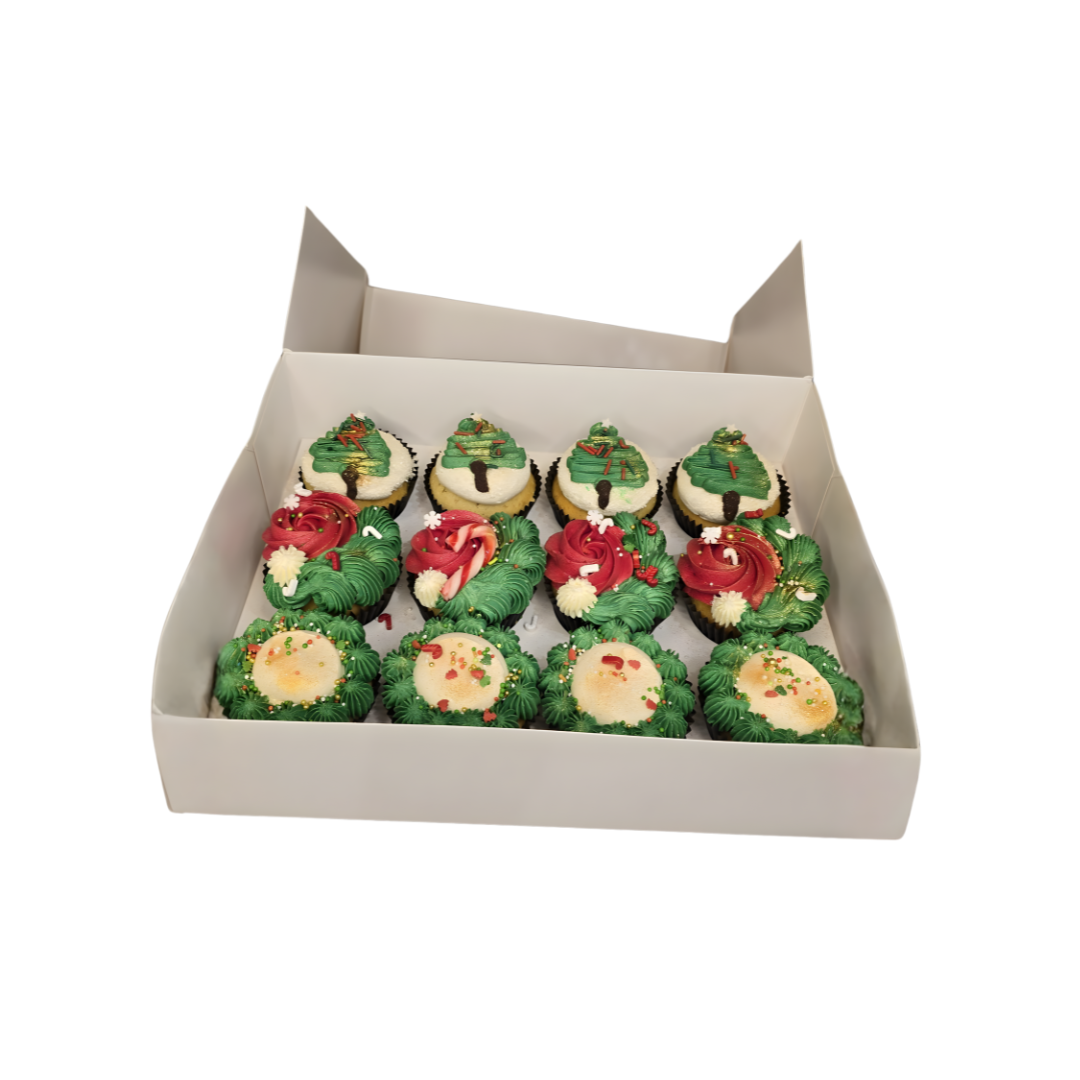Assorted Christmas Cupcakes